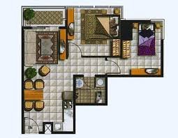 2 Br Floor Plan Layout Thamrin Residence